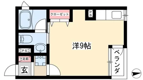 ベレーサ新瑞橋【3階】の間取り