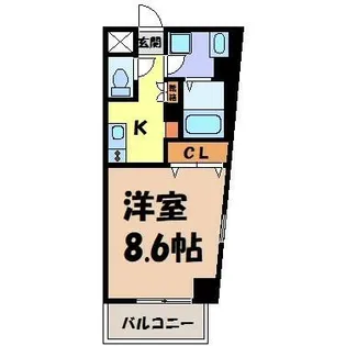 スカイコート葵【2階】の間取り