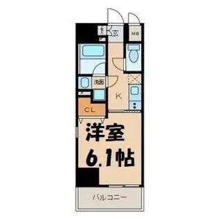 プレミアム黒川【6階】の間取り