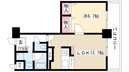グランステート丸の内【3階】の間取り