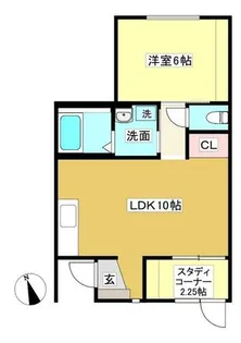 M.M.ステイションアパートメント【B号室】の間取り