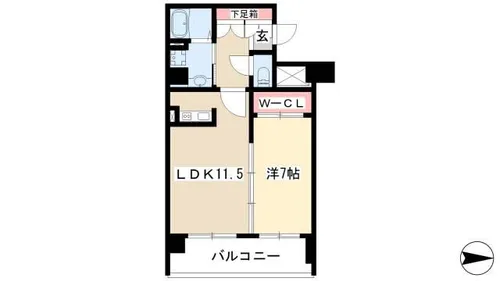 メゾン・ド山手【0203号室】の間取り