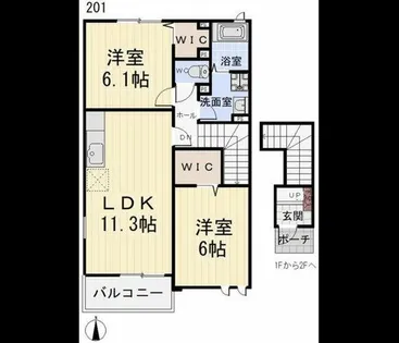 グランデドリーム【0202号室】の間取り