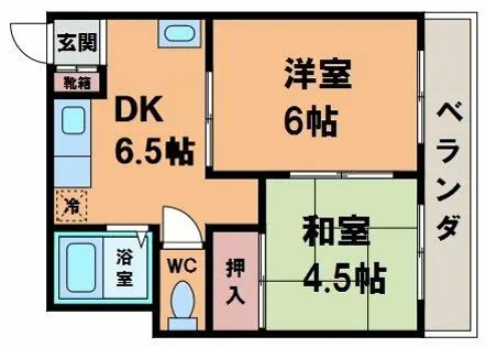 アスターハイツ【2階】の間取り