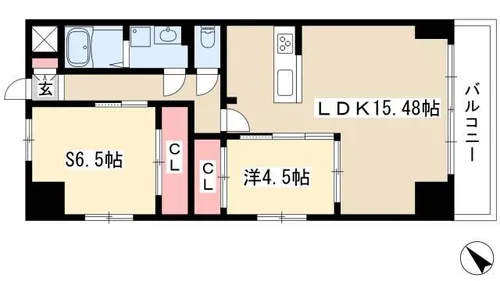 GRANDUKE鶴舞公園【4階】の間取り