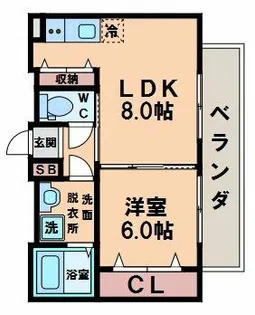オーベルジェ・DE・田辺【1階】の間取り