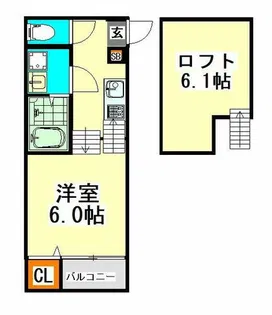 フィールグッド新栄【2階】の間取り