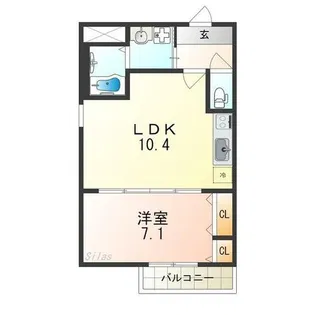 フジパレス堺諏訪森サウス【3階】の間取り