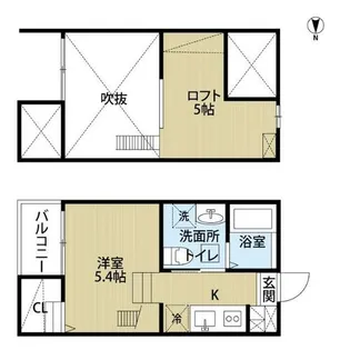 Jeunesse石場【1階】の間取り