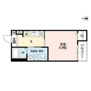 ハピネス八反(ハピネスハッタン)【1階】の間取り
