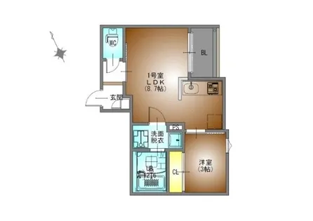 REGALEST上飯田駅【101号室】の間取り