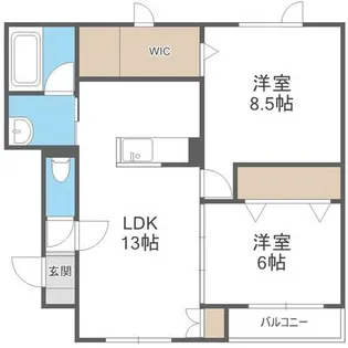 ディチャタウンA2【102号室】の間取り