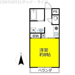 コーポ深町【205号室】の間取り