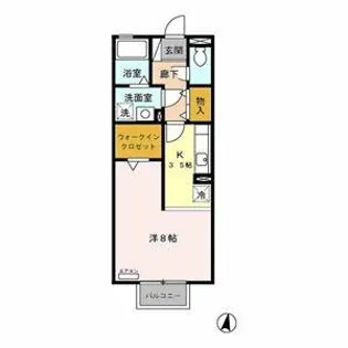 ラ フォーレ幸心 A【2階】の間取り