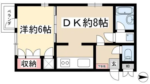 DUKE向台【3階】の間取り