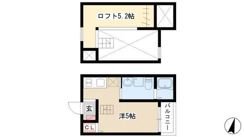 ルミエール 黄金【101号室】の間取り