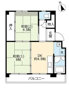 UR多聞台【C360302号室】の間取り