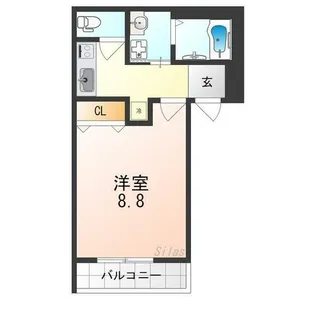 フジパレス住吉我孫子前Ⅱ番館【2階】の間取り