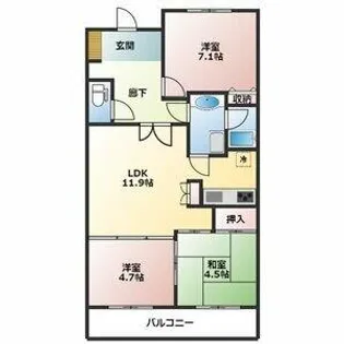 徳川園サンハイツ【2階】の間取り