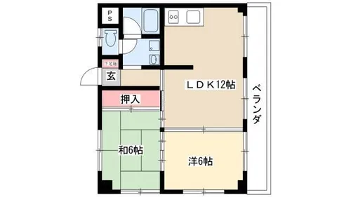 サンハイツふじ【3階】の間取り