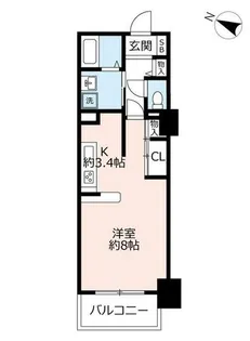 URアーベイン薬院大通駅前【0001502号室】の間取り