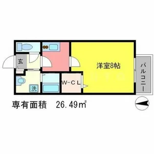 Amour吉田中大路【2階】の間取り