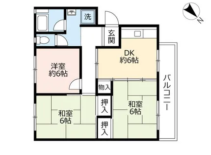 UR鳴子【2020303号室】の間取り