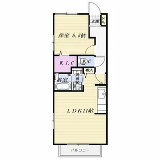 ウエストハイツB棟【201号室】の間取り