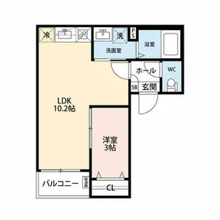 GRANDBLUE haruta Ⅰ【103号室】の間取り