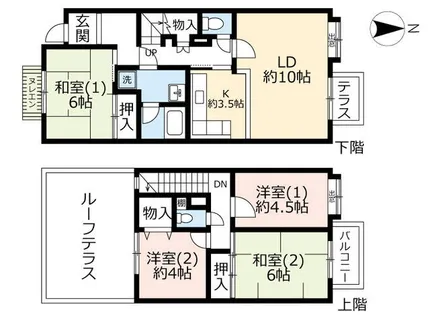 UR藤沢台第五【0000250号室】の間取り