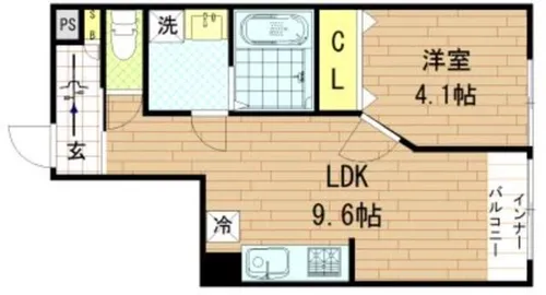 ヒルクライム桃谷【3階】の間取り