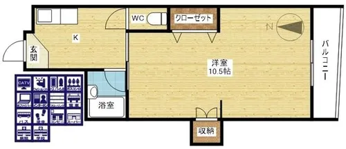赤羽ハイツ【5階】の間取り