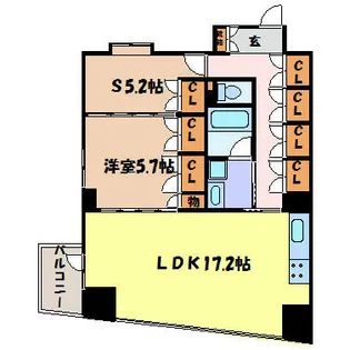 2LDKの間取り画像