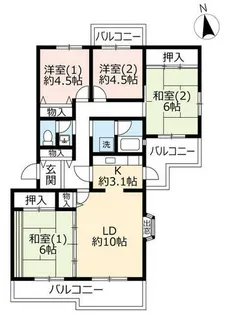 URいぶき野三丁目【0050201号室】の間取り