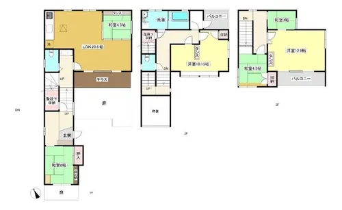 愛知県蒲郡市大塚町丸山【一戸建】の間取り
