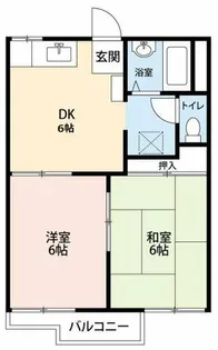 愛知県岡崎市竜美旭町【アパート】の間取り