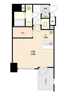 プレサンス上町台リベルテ【4階】の間取り