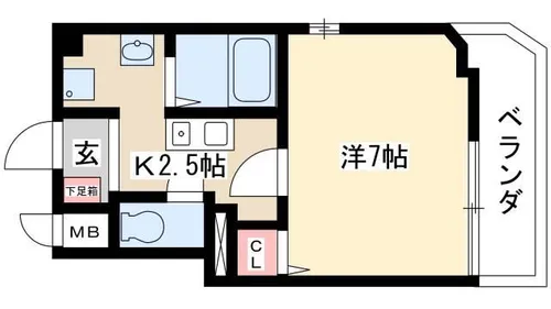 フォーブル中島【1階】の間取り