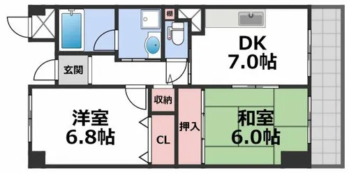 プロスペール玉津【2階】の間取り