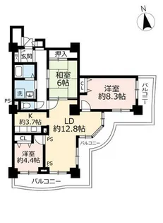 URアーバンラフレ星ヶ丘【0100704号室】の間取り