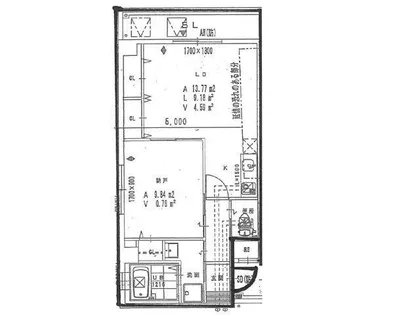 エルミタージュ難波南Ⅲ【5階】の間取り