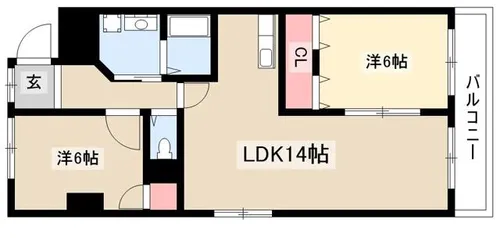 メゾンドール高針【406号室】の間取り