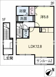 Charmant【1階】の間取り