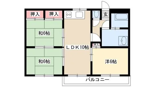 天水ハイツ【3階】の間取り