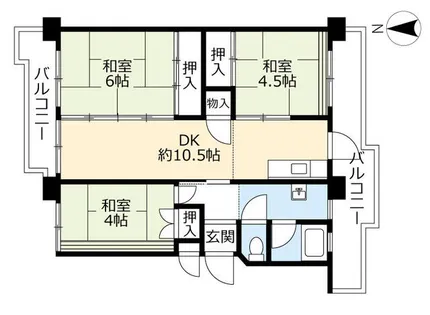 UR中央台【2261108号室】の間取り