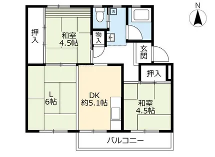 UR藤山台【1070401号室】の間取り