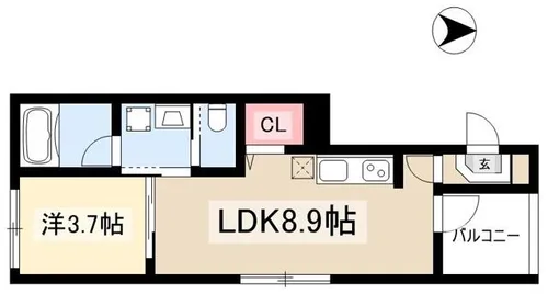 ミライズテラス東海【201号室】の間取り