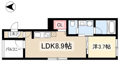 ミライズテラス東海【202号室】の間取り