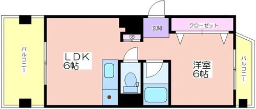 Halさくら【6階】の間取り