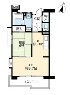 URアーバンラフレ鳴海【0050209号室】の間取り